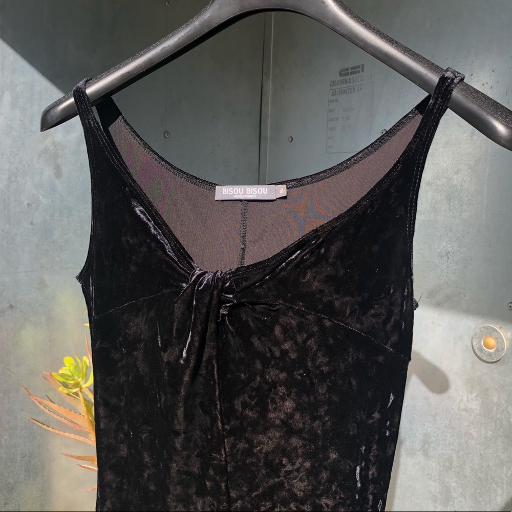 Black velvet dress